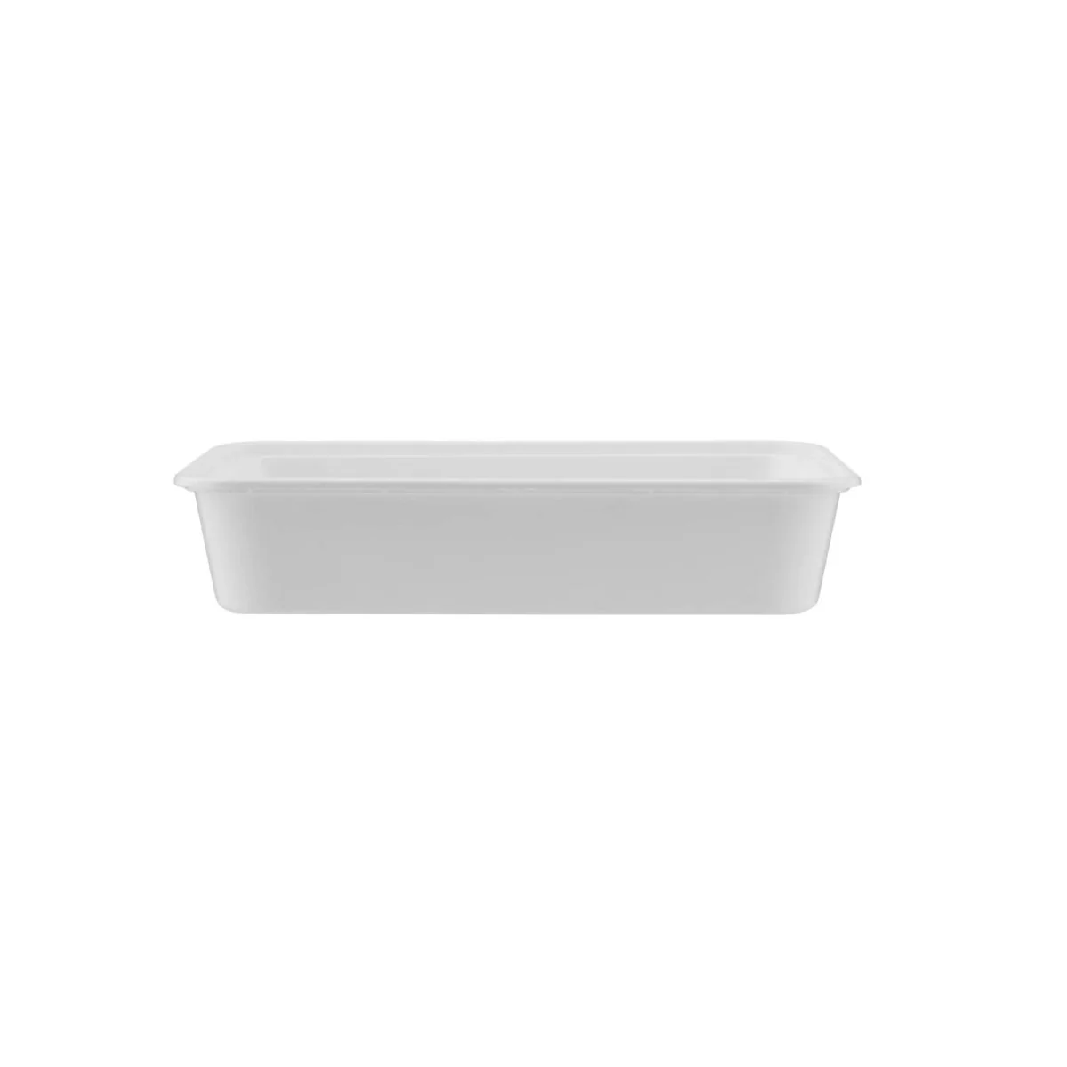 White Rectangle Microwave Container - Image 2