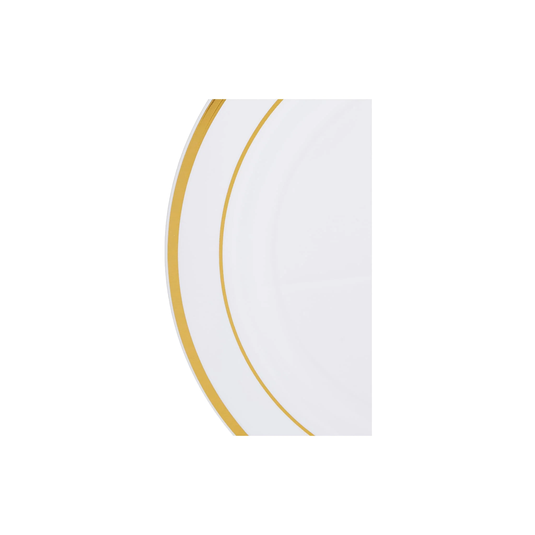 White Round Plate With Gold Rim 10 Pieces - Image 5