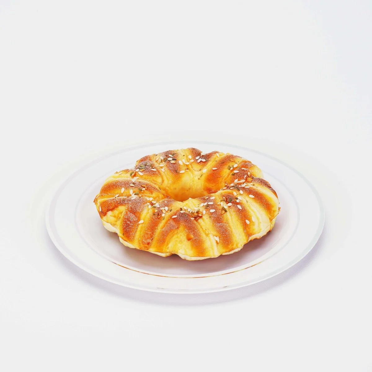 White Round Plate With Silver Rim Design 10 Pieces - Image 4