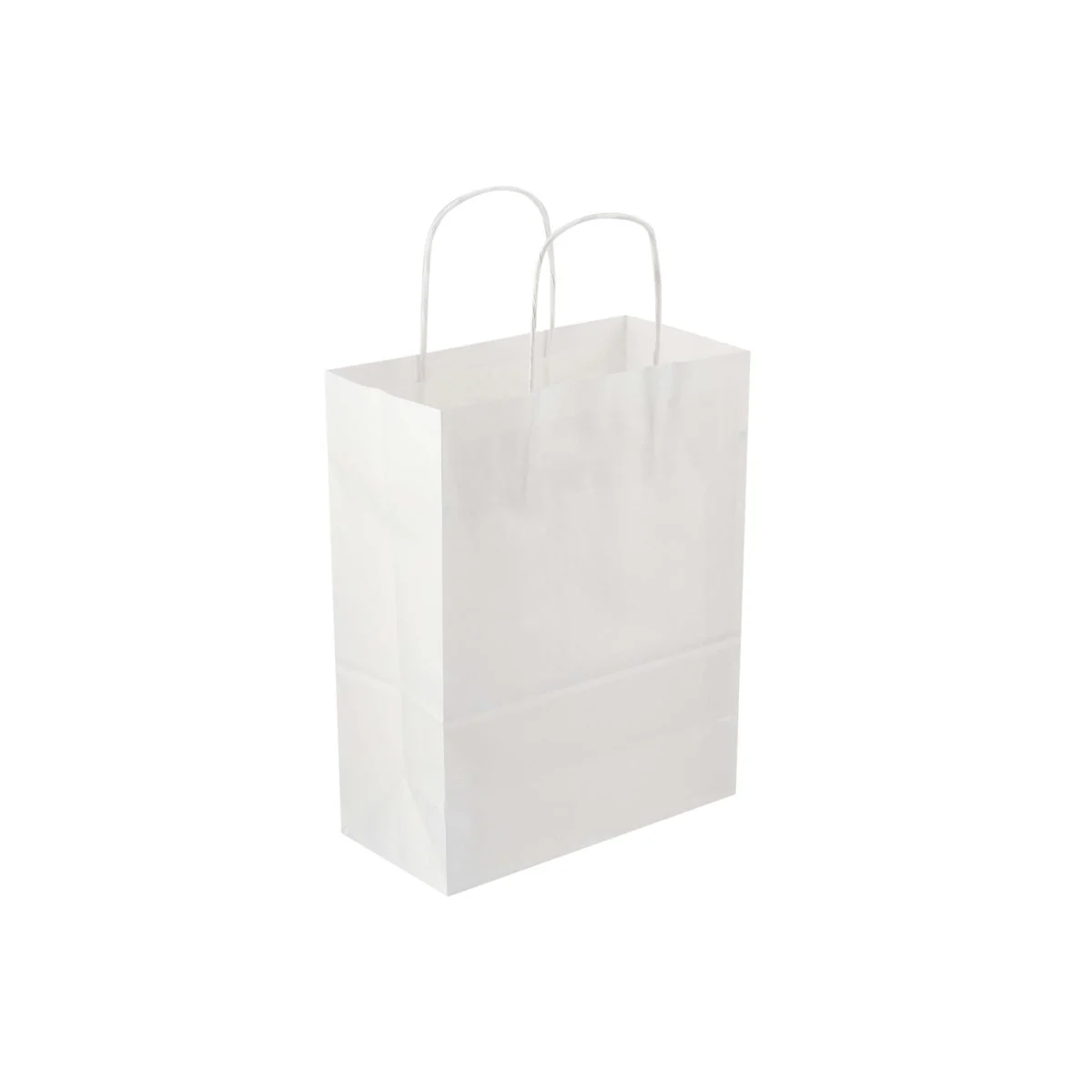 White Twisted Handle Paper Bag - Image 3