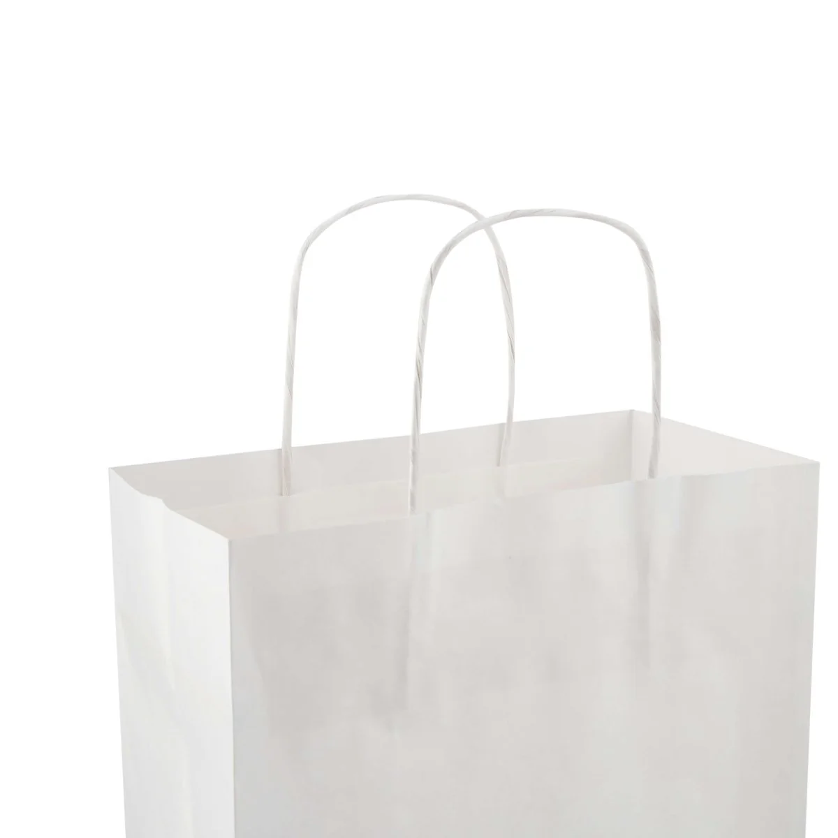 White Twisted Handle Paper Bag - Image 4