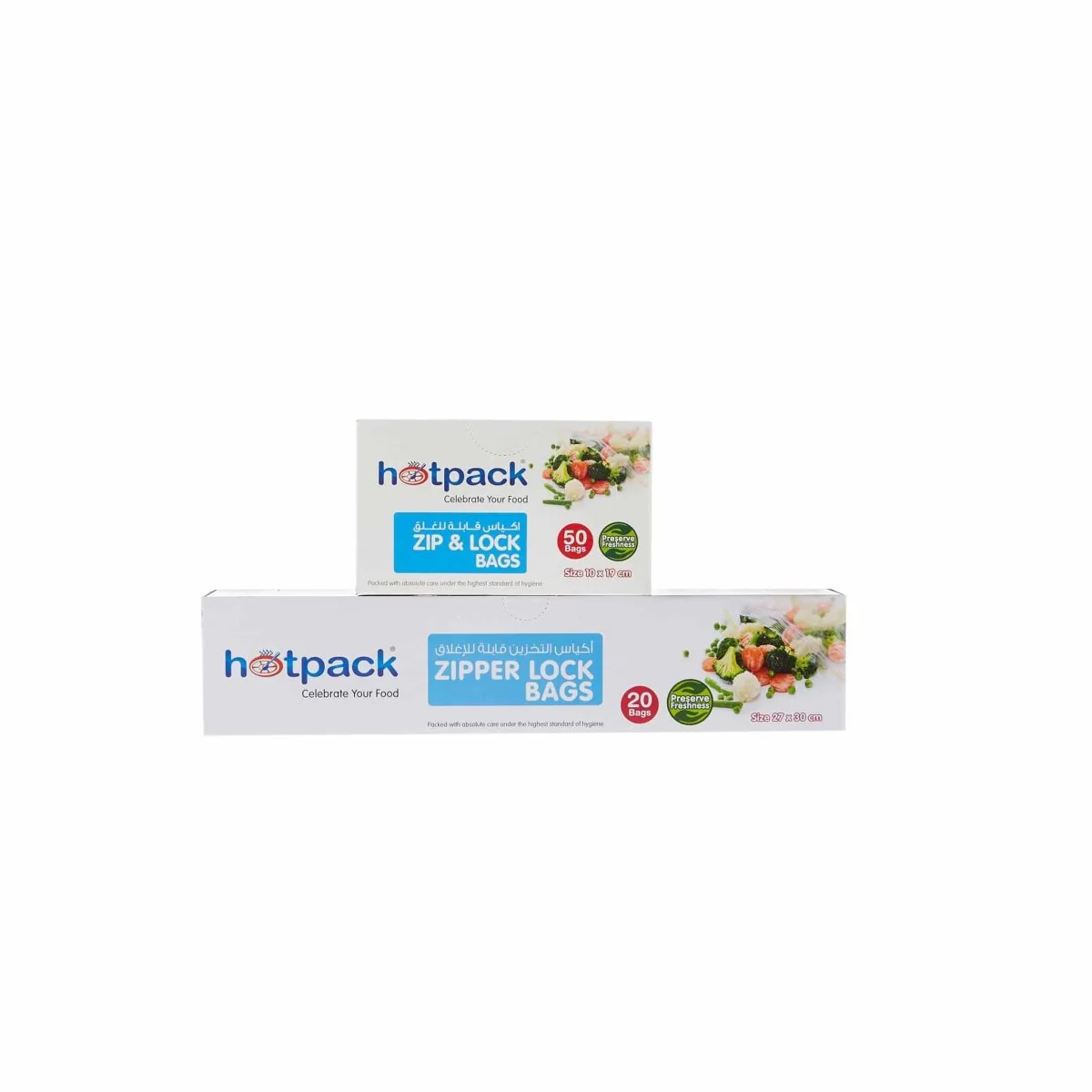 Zip Lock Storage Bag 10 x 19 cm and Zip Lock Storage Bag 27 x 30 cm